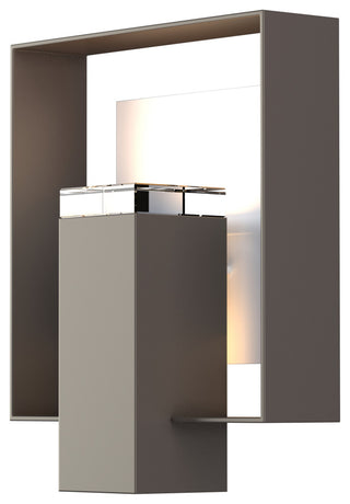 Shadow Box Medium Outdoor Sconce, Coastal Dark Smoke/Coastal White