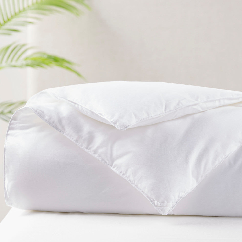 Sleep Philosophy Sateen Double Insertion Comforter, White, Twin