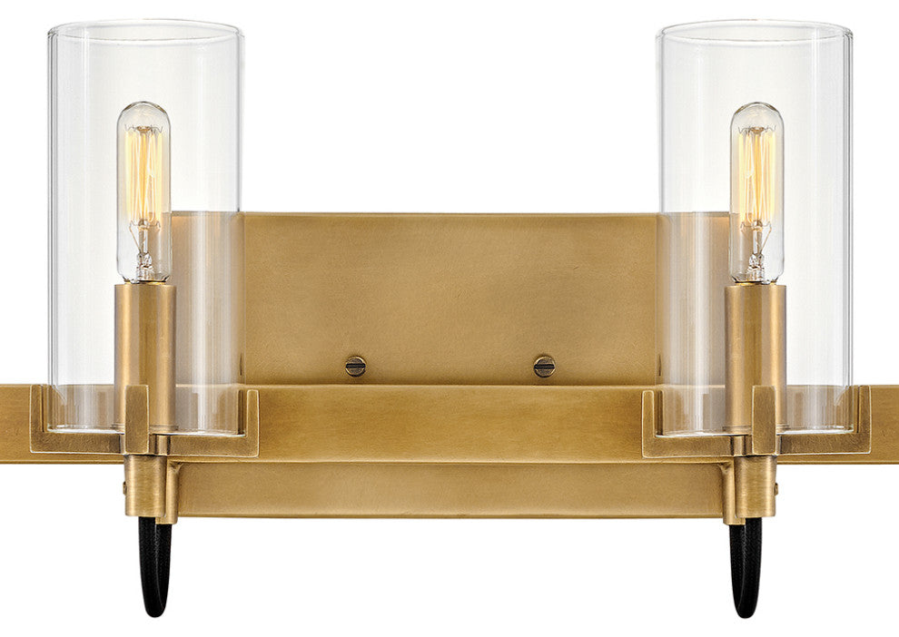 Hinkley Ryden Large Four Light Vanity, Heritage Brass