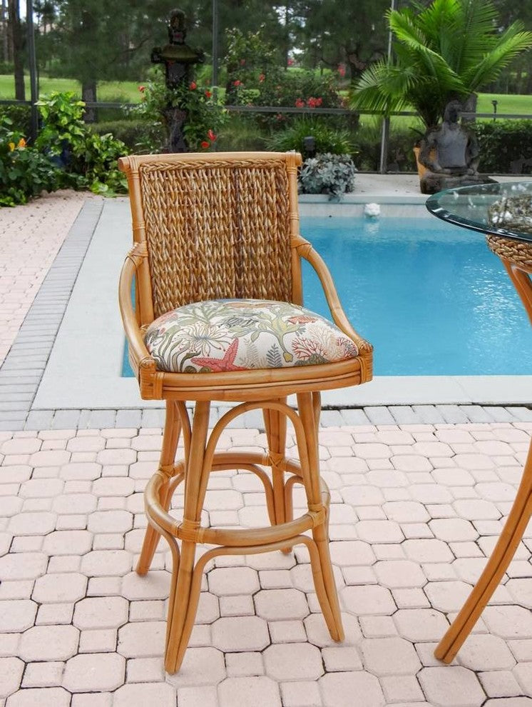 Balboa 30" Barstool In Antique Honey With Dum Dum Natural