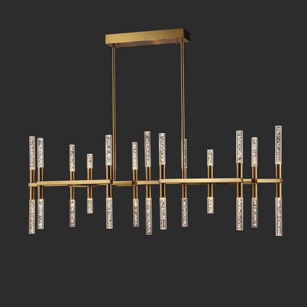 Safavieh Couture Evaria Acrylic Tube Chandelier, Gold
