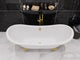 Falco 5.8' Acrylic Clawfoot Bathtub, Brushed Gold