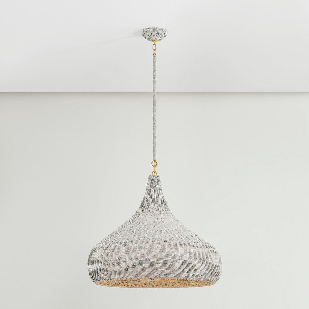 Hudson Valley Lighting Hampstead Pendant, Aged Brass