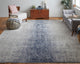 Oria Industrial Abstract Area Rug, Ivory/Blue, 9'2"x12'