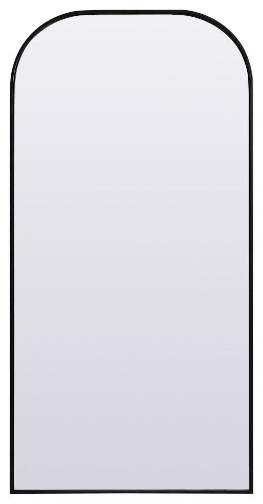 Metal Frame Arch Full Length Mirror 32X66 Inch, Black