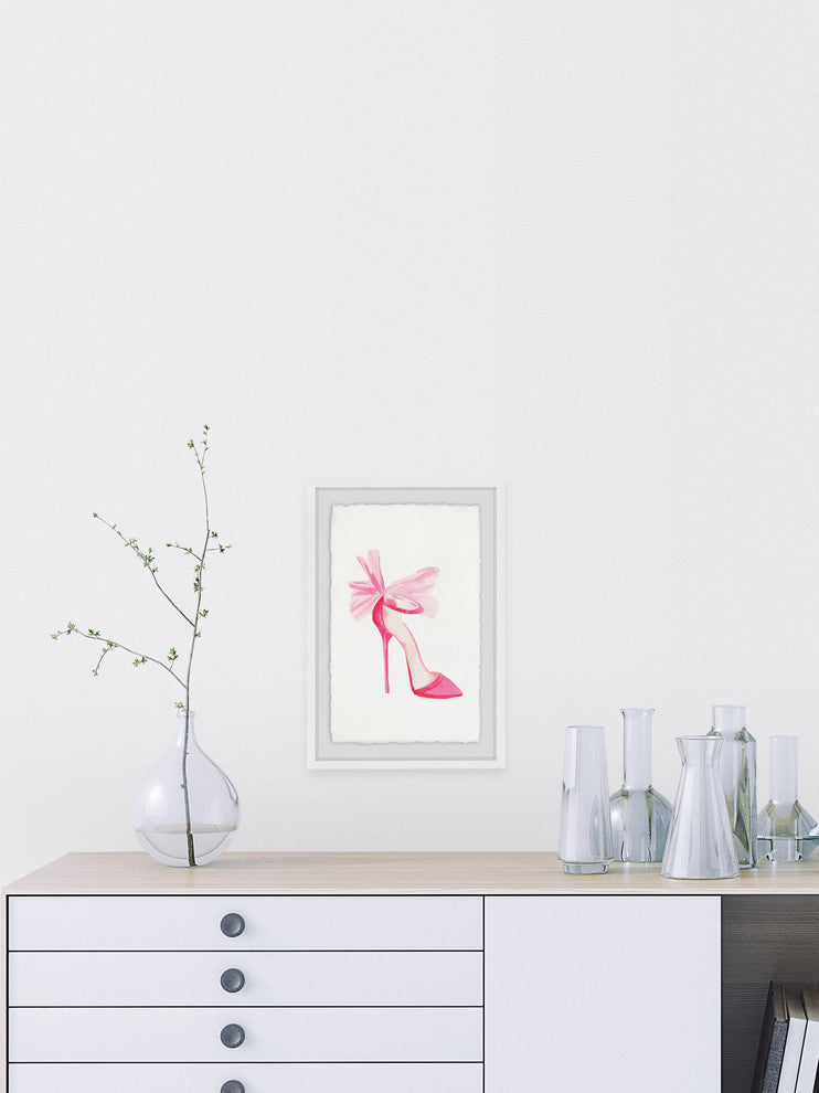 "Pink High Heels" Framed Painting Print, 30"x45"