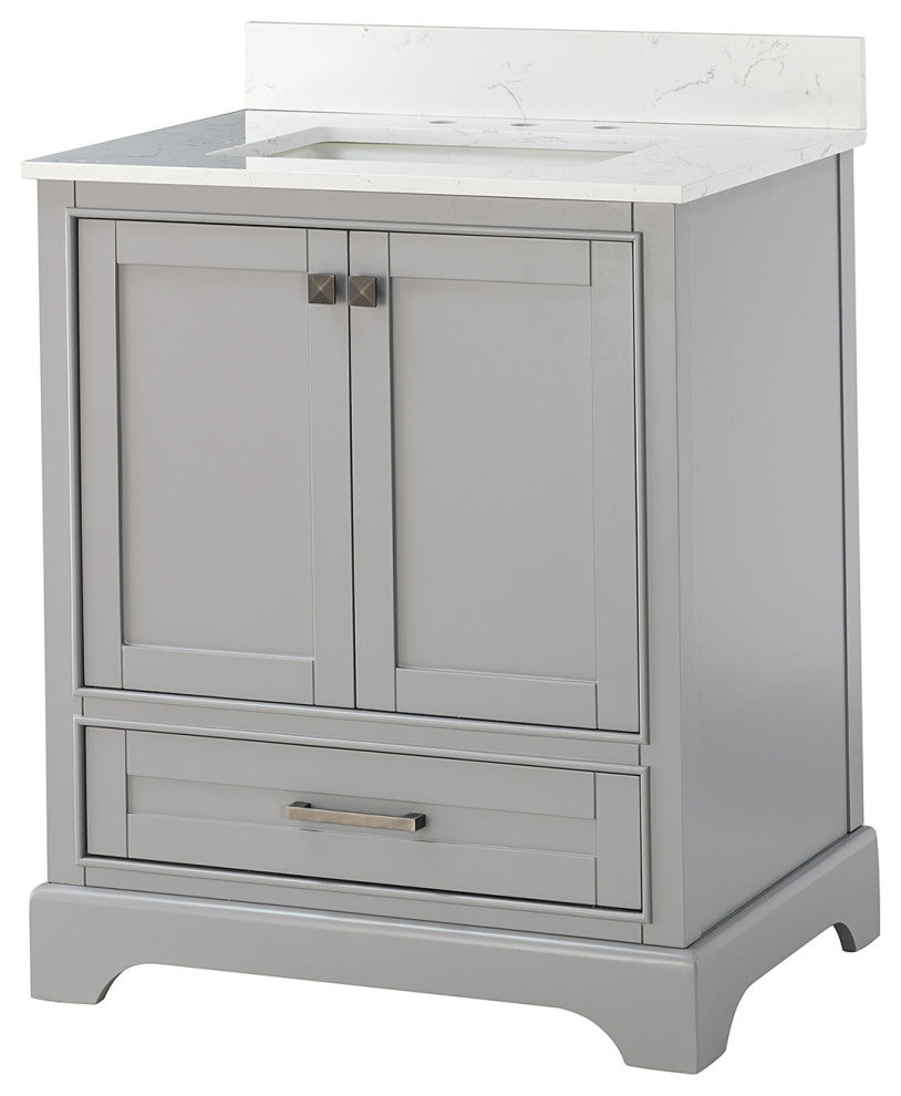 TATEUS 30'' Bathroom Vanities Cabinet with Sink Combo Set Ceramic Sink