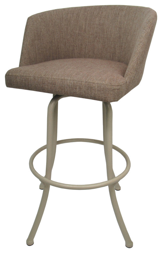 Swivel Counter Metal Pub Set - Joey Stools 26" or 30", Basin Beige - Beige, 26", Crackle