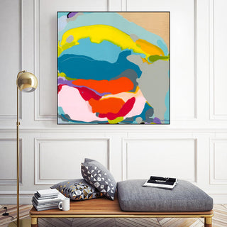 "Free Falling" Framed Canvas by Giant Art 30"x30"