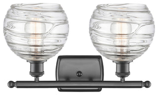 Deco Swirl Bath Vanity Light, Oil Rubbed Bronze, Clear