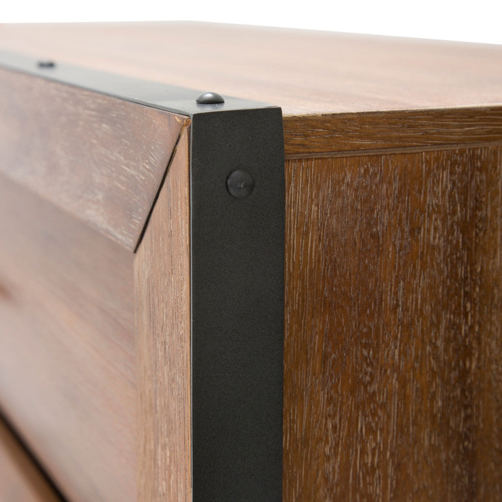 Brooklyn Walk 6-Drawer Wood Chest - Burnt Umber