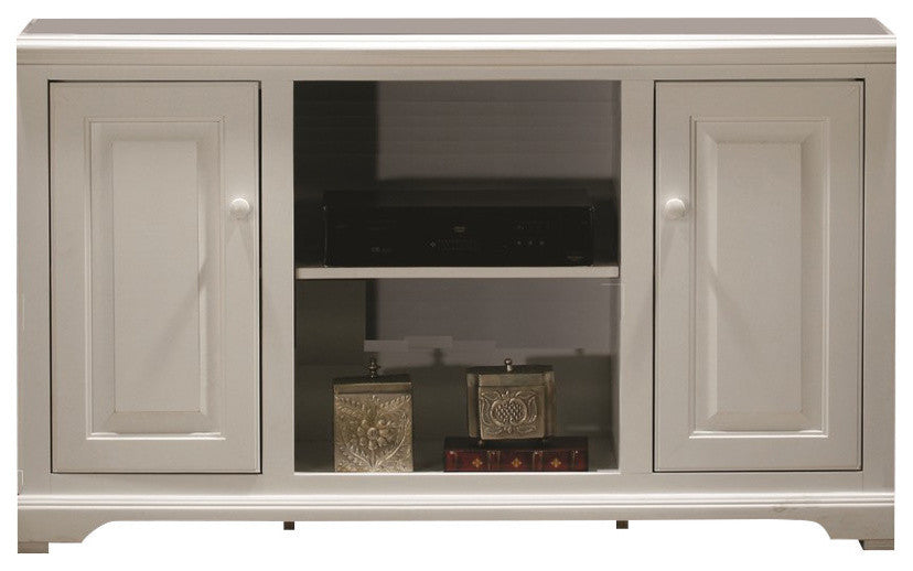 Eagle Furniture 55" Savannah Thin-Screen Entertainment Console, Soft White