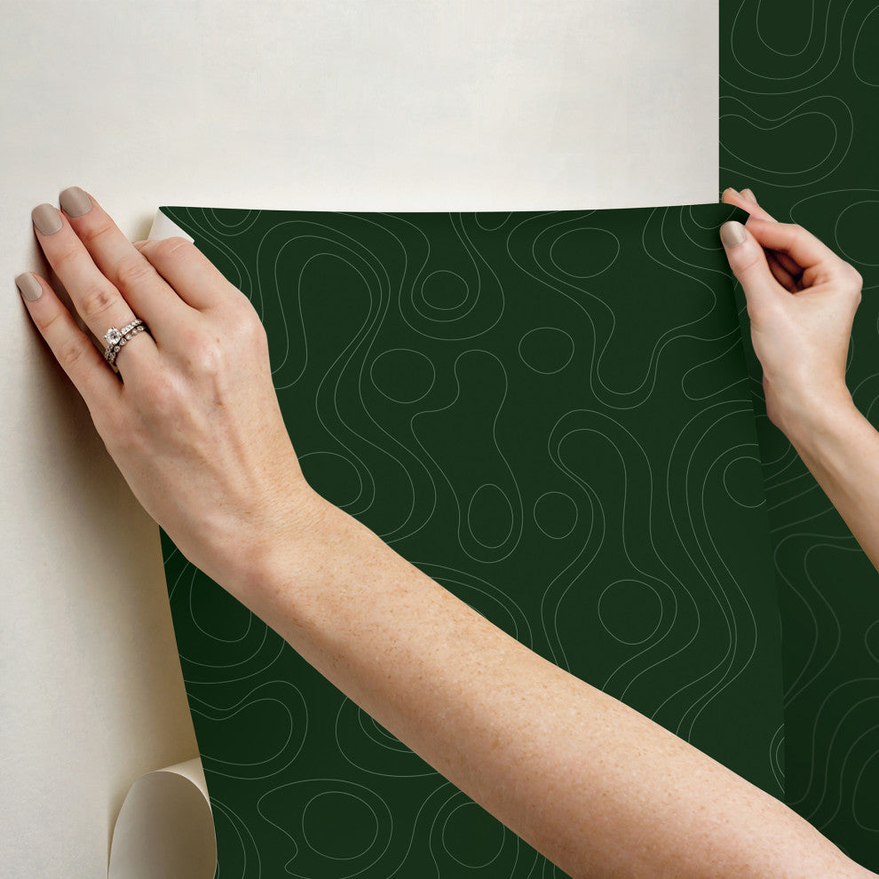 Emily Rayna Green Lineation Peel and Stick Wallpaper