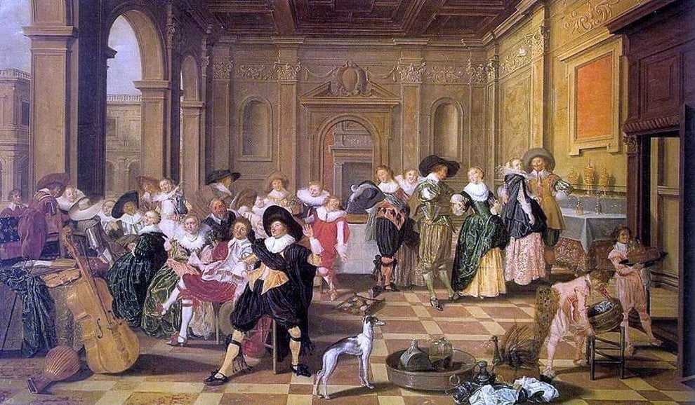 Dirck Hals Banquet Scene in a Renaissance Hall Wall Decal
