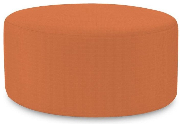 36" Universal Round Ottoman With Slipcover, Seascape Canyon