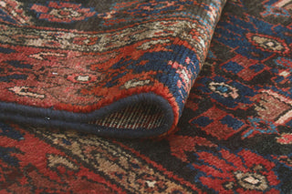 Fine Vintage Distressed Adalbrec Charcoal/Rust Runner, 2'11 x 10'6