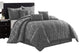 Faust 7 Piece Comforter Set, Grey, California King