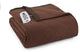Micro Flannel Electric Heated Comforter, Chocolate, King