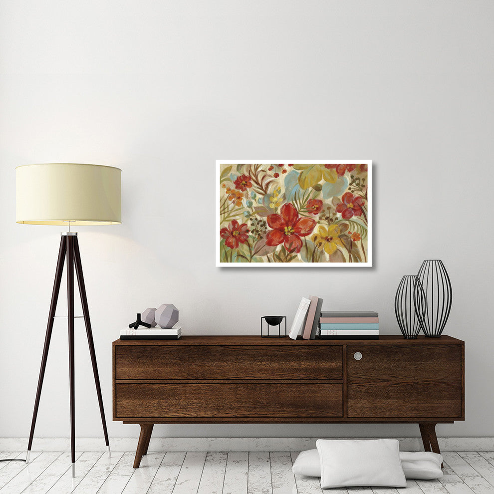 "Tropical Flowers" Digital Paper Print by Silvia Vassileva, 38"x26"