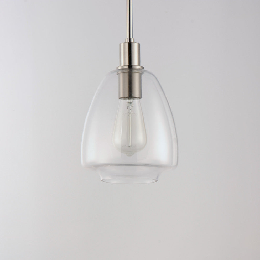 Maxim 11112CL Babylon 7"W Mini Pendant - Satin Nickel