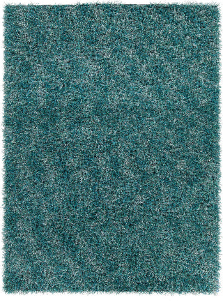 Blossom Contemporary Area Rug, Blue, 5'x7'