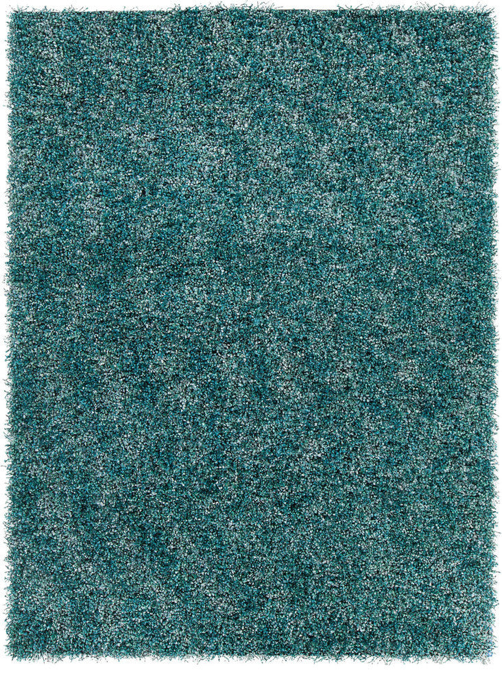 Blossom Contemporary Area Rug, Blue, 5'x7'