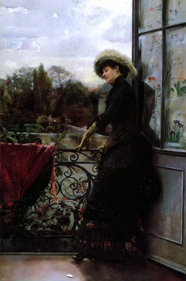 Julius LeBlanc Stewart On the Terrace, 18"x27" Wall Decal