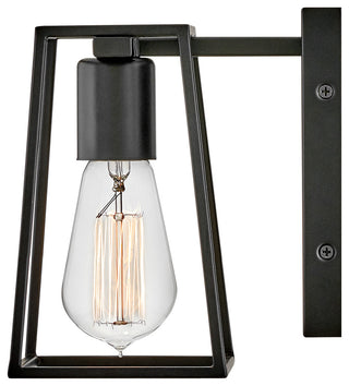 Hinkley Filmore Small Single Light Vanity, Black