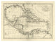 "Chart of the West Indies, 1795" Digital Paper Print by Mathew Carey, 24"x18"