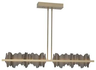 Hildene Large LED Pendant, Soft Gold Finish, Dark Smoke Accent