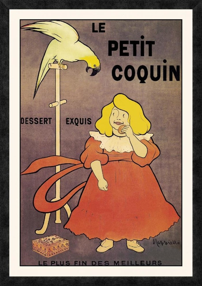 "Le Petit Coquin" Framed Canvas Giclee, 26"x38"