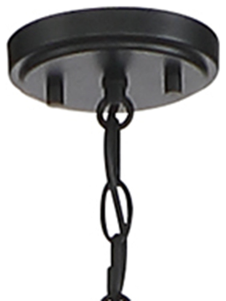Farmhouse Vintage 6-Light Chandelier, Classic Black