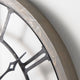 Mething Gray Wood and Black Metal 32" Round Wall Clock