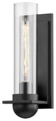 Kai Newton 1 Light Wall Sconce, Satin Black