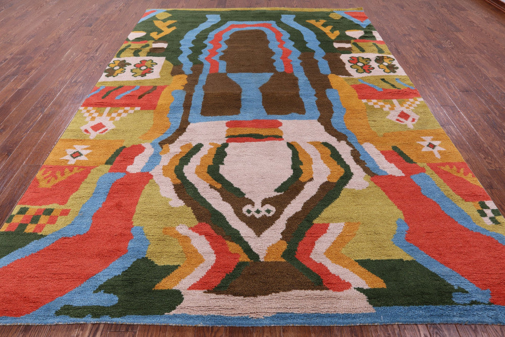 Handmade Moroccan Wool Rug 9' 3" X 12' 1" - Q13104