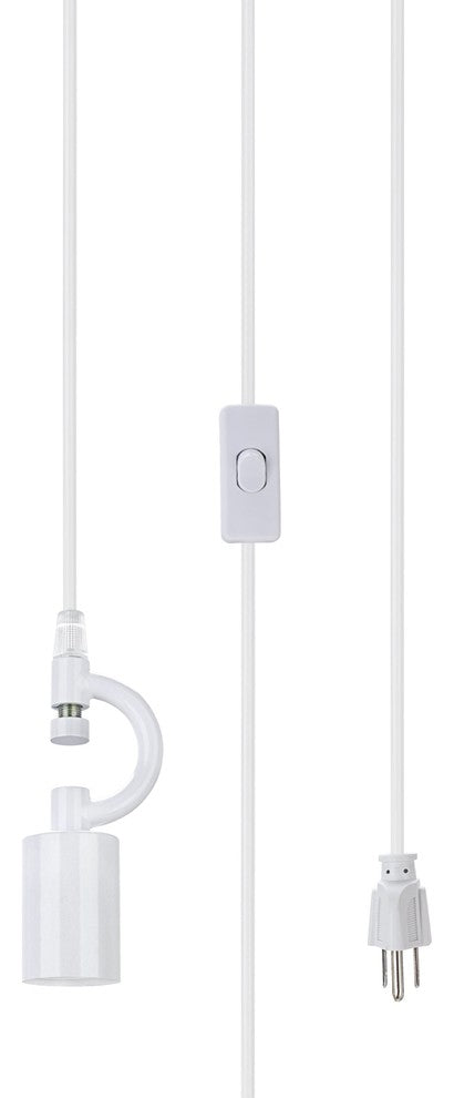 72188-21, 1-Light Plug-In Swag Pendant Light Conversion Kit, White
