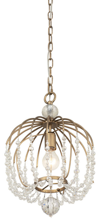 Voliere One Light Pendant, Havana Gold