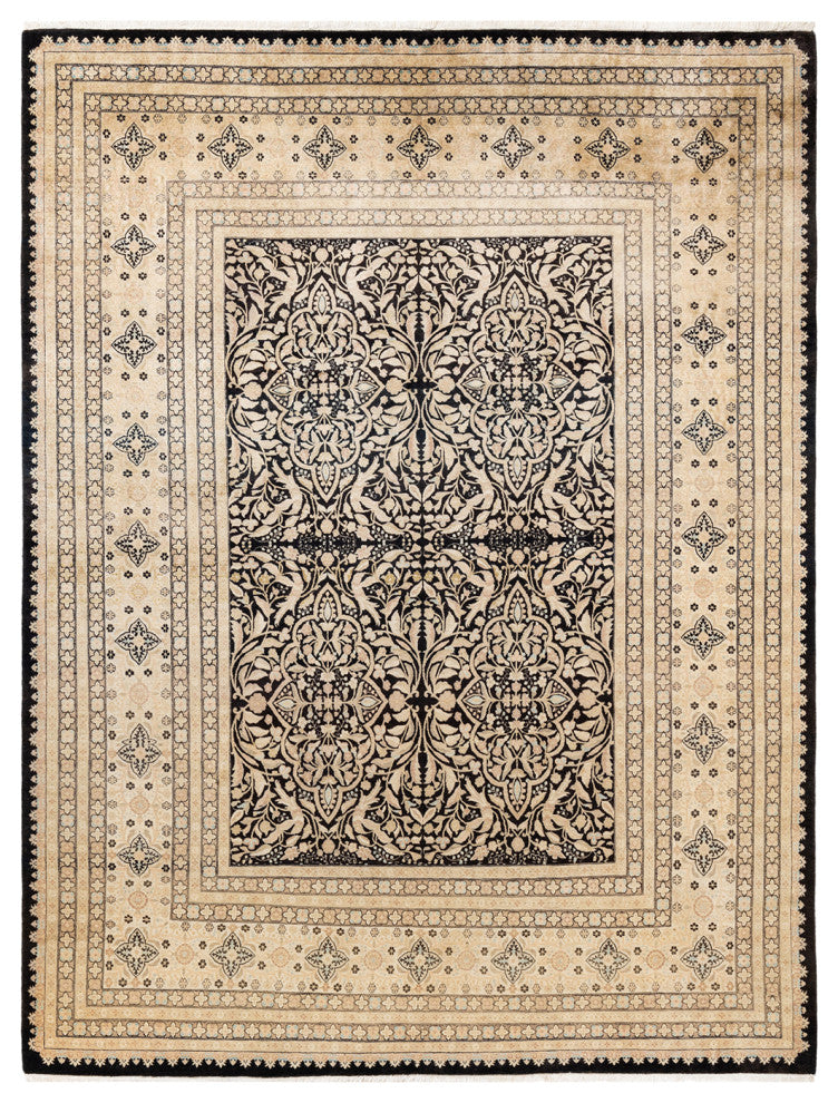 Mogul, One-of-a-Kind Hand-Knotted Area Rug Black, 8' 1" x 10' 9"