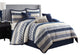 Kitana 7 Piece Comforter Set, Navy, King