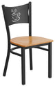 Restaurant Tables and Chairs, "Matias" Coffee Back Casual Dining Chair, Natural