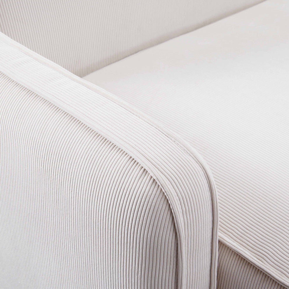 Travie Left Arm Facing Corner Chair, White Sand