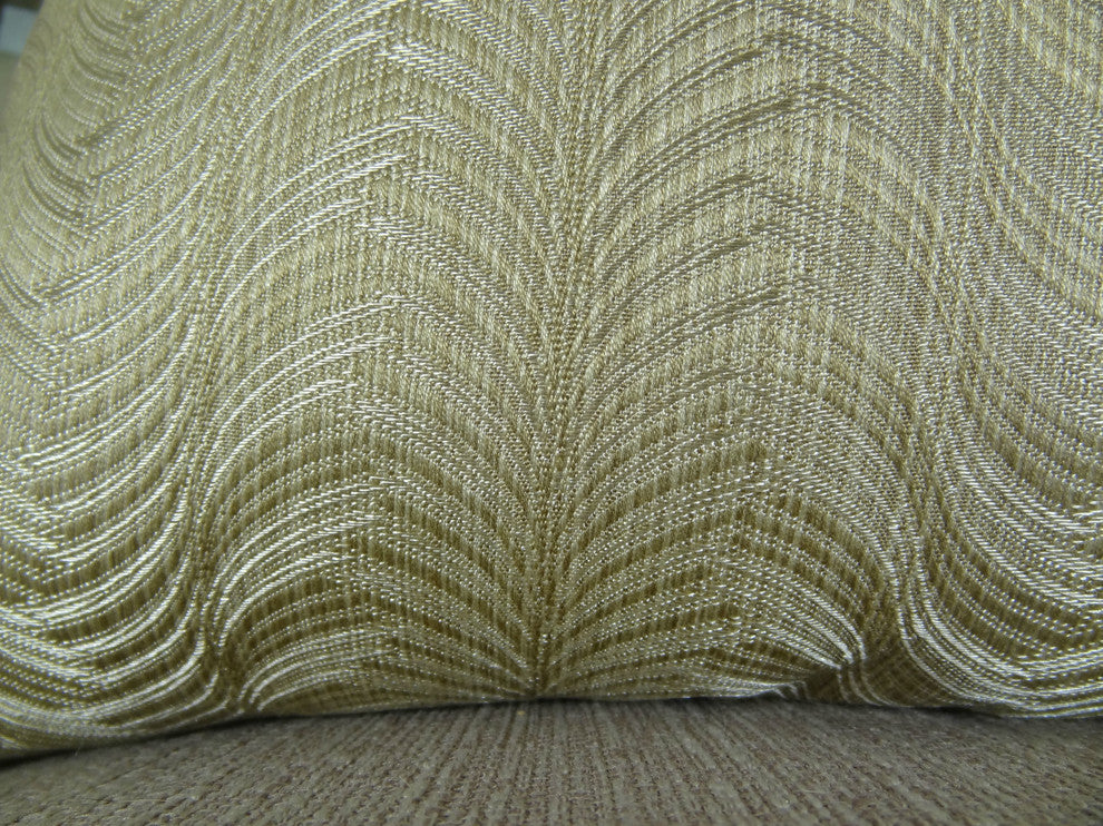Plutus Delicate Waves Handmade Throw Pillow, Double Sided 26"x26"