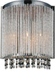 CWI Lighting Claire 2 Light Wall Sconce, With Chrome Finish