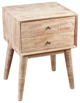 Two Drawer Side Chest, Weathered Finish
