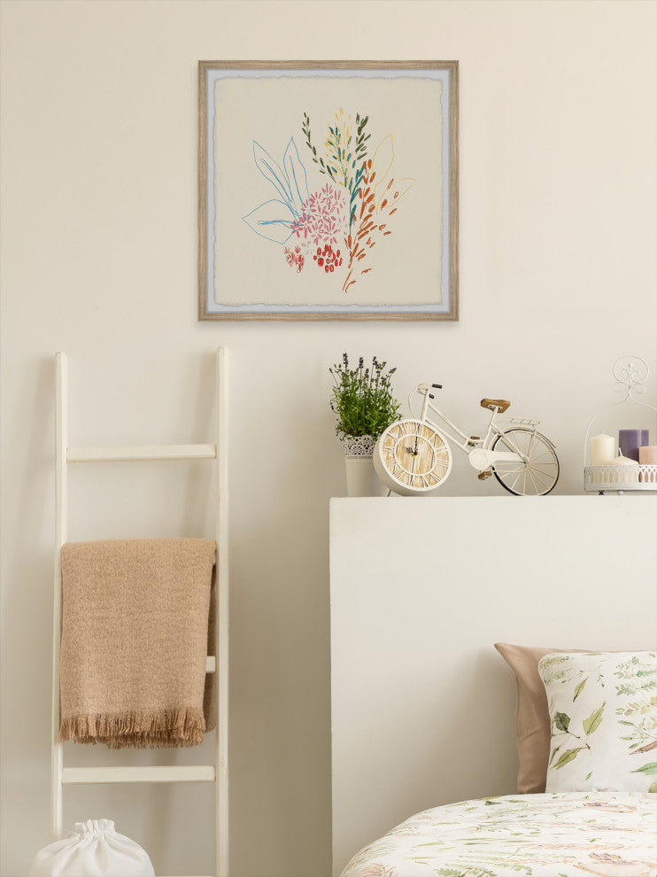 "Smell This Flower" Framed Painting Print, 12x12