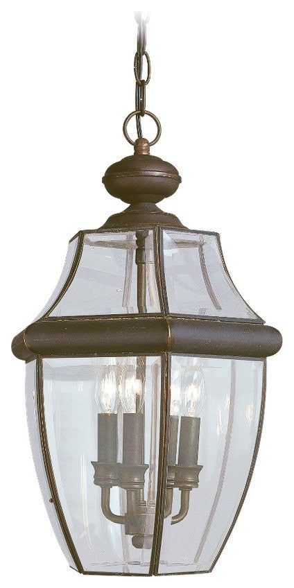Lancaster 3-Light Outdoor Pendant, Antique Bronze