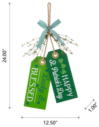 24" St. Patrick's Wooden Doorknob Hanging Decor