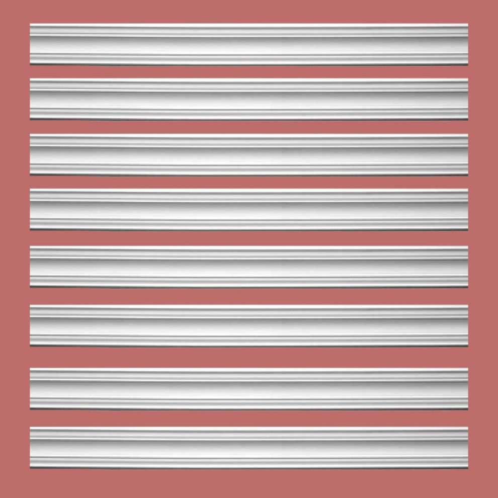 Cornice White Urethane Engelmann Design 8 Pieces Totaling 631" Length