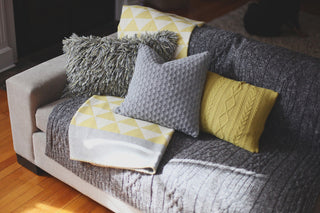 Stockholm Throw, Citrus/Grey