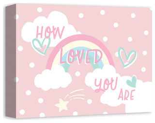 How Loved Pink Rainbow 14x11 Canvas Wall Art